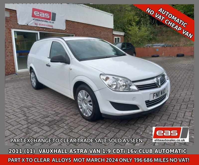 View VAUXHALL ASTRA VAN 1.9 CDTi 16v CLUB AUTOMATIC MOT MARCH 2024 SERVICE HISTORY NO VAT