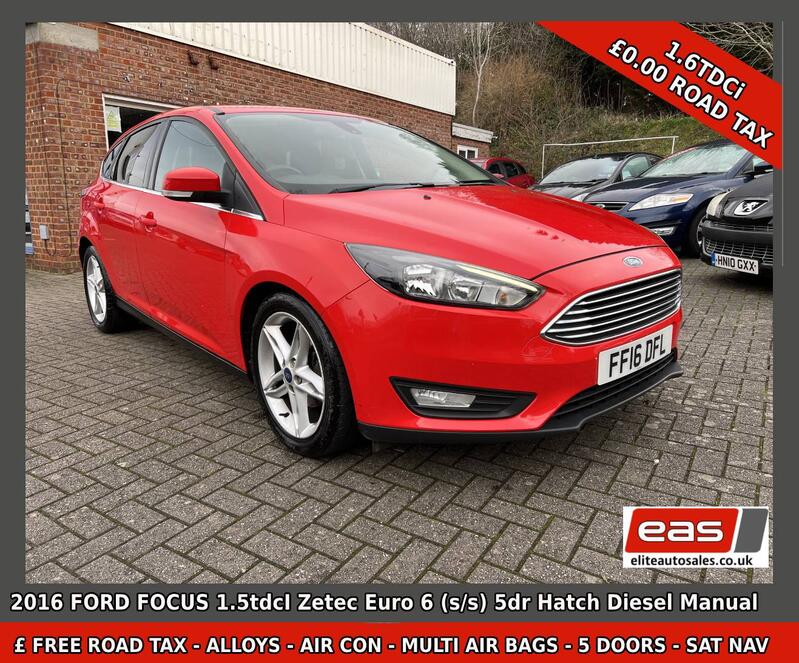 View FORD FOCUS 1.5 TDCi Zetec Euro 6 (s/s) 5dr Hatchback Diesel Manual