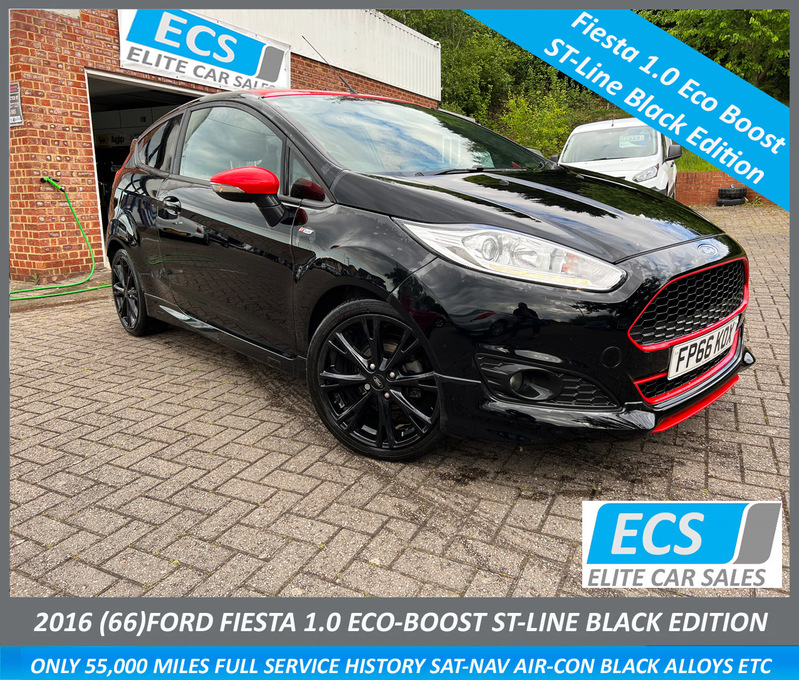 View FORD FIESTA ST-LINE BLACK EDITION 1.0 ECO-BOOST 55,000 MILES FULL HISTORY
