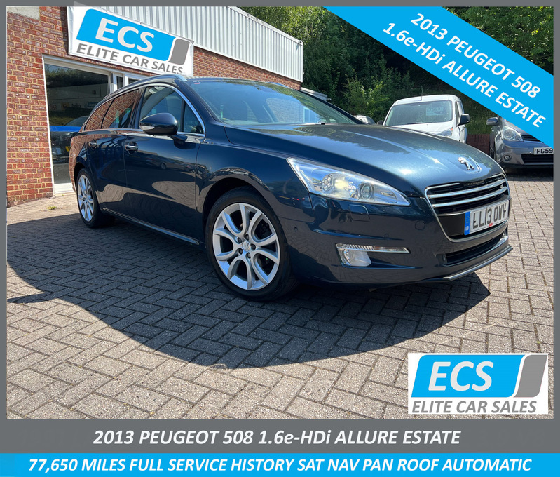 View PEUGEOT 508 1.6E-HDI SW ALLURE SAT NAV PAN ROOF AUTOMATIC FULL HISTORY