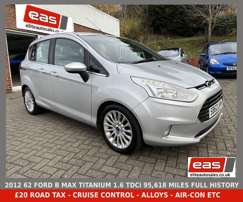 View FORD B-MAX TITANIUM 1.6 TDCI TOP SPEC £20 ROAD TAX