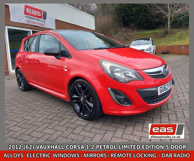View VAUXHALL CORSA 1.2 LIMITED EDITION 5 DOOR RACING RED