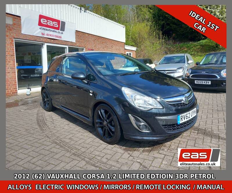 View VAUXHALL CORSA 1.2 16V LIMITED EDITION 3 DOOR BLACK METALLIC VXR STYLING PACK