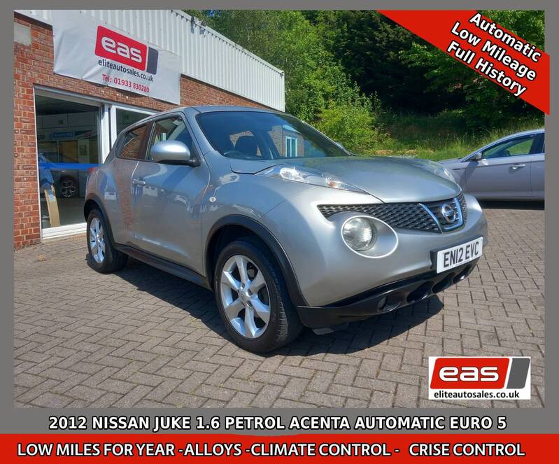 View NISSAN JUKE 1.6 PETROL ACENTA AUTOMATIC EURO 5 5dr HATCHBACK LOW MILES