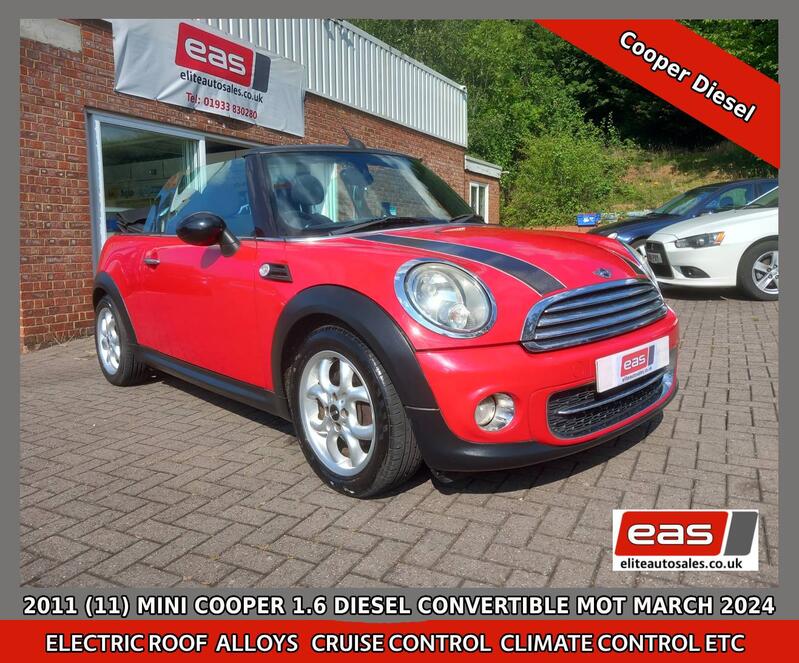 View MINI CONVERTIBLE COOPER D 1.6 DIESEL CONVERTIBLE ONLY 82000 MILES WITH HISTORY MARCH 24 MOT